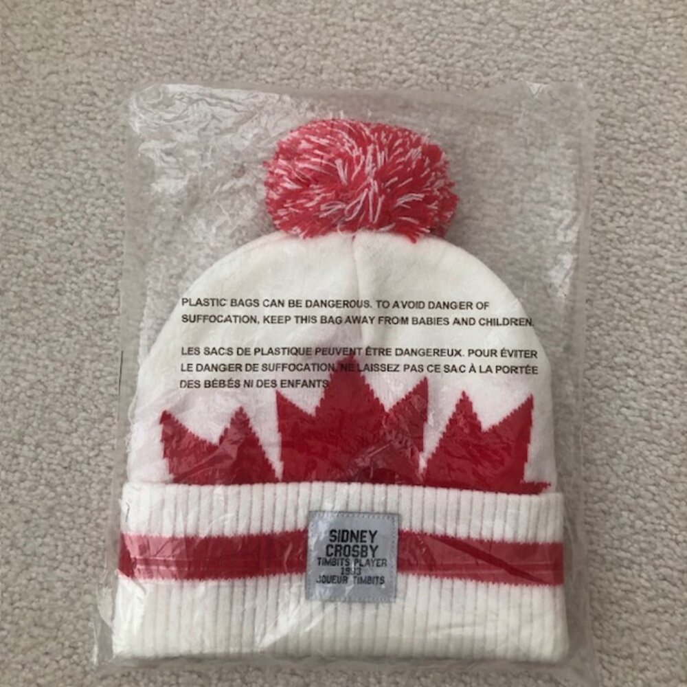 SALE 2 for $26 / 33 Tim Horton's Sidney Crosby Timbits Player 1993 Toque/Pom Hat